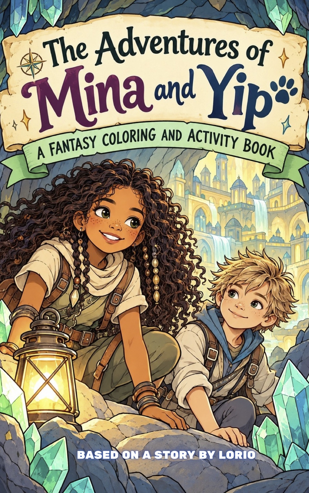 The Adventures of Mina and Yip - A Fantasy Coloring and Activity Book cover by LoriO